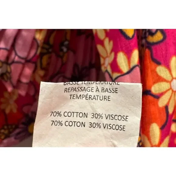 Ramy Brook Top Womens Eugenia Pink Floral Print Voluminous Blouse Top Size XS - Picture 8 of 8